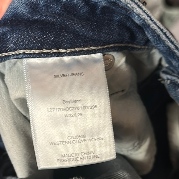 Silver Jeans Co. Women's Distressed Skinny Blue Denim Jeans Size 32x29 - Picture 7 of 7